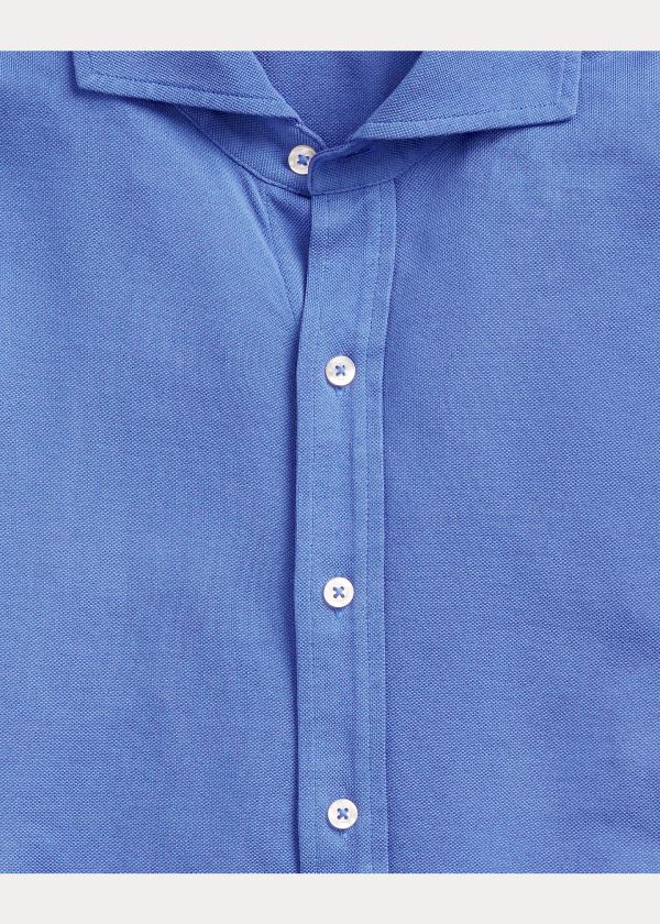 Ralph Lauren Keaton Washed Piqué Shirt Blankyt Blankyt Světle Modré | 6HX0PJE7