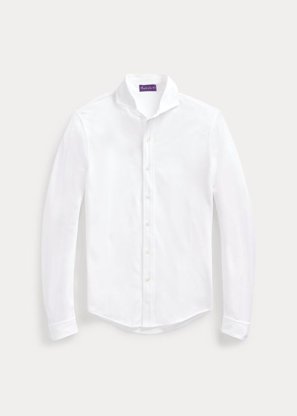 Ralph Lauren Keaton Washed Piqué Shirt Bílé | cfJvHbtq