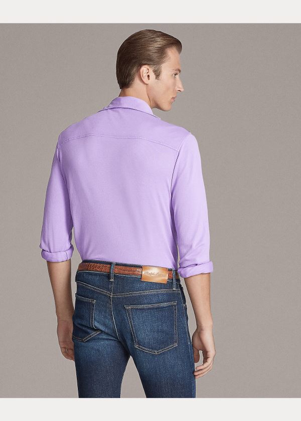 Ralph Lauren Keaton Washed Piqué Shirt Fialové | uQ9n2IGQ