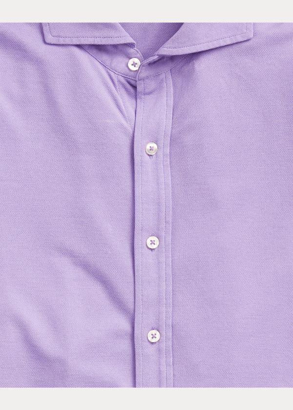 Ralph Lauren Keaton Washed Piqué Shirt Fialové | uQ9n2IGQ