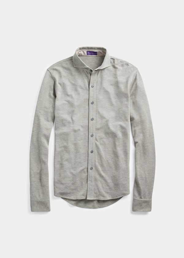 Ralph Lauren Keaton Washed Piqué Shirt Světle Šedé | 51TEE8zO