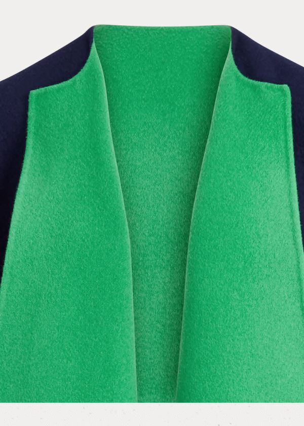 Ralph Lauren Kellin Virgin Wool Poncho Tmavě Blankyt | 9Kl56fHp