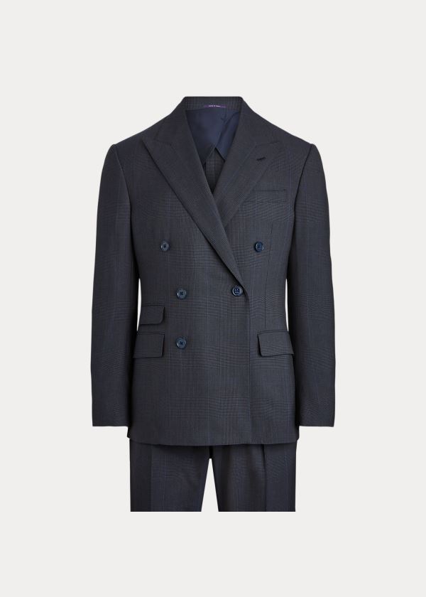 Ralph Lauren Kent Glen Plaid Twill Suit Tmavě Blankyt Blankyt Černé | 3rxaXMY0