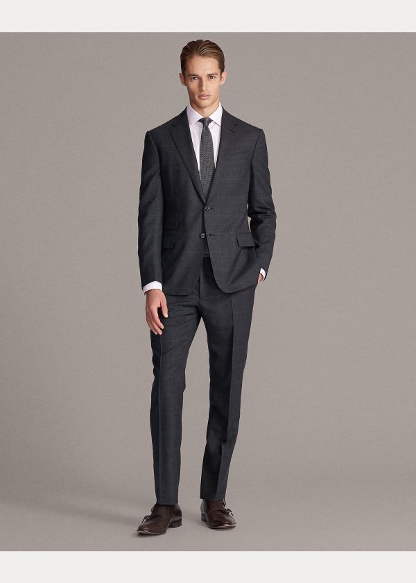 Ralph Lauren Kent Glen Plaid Twill Suit Tmavě Šedé | ZTsDdZYz