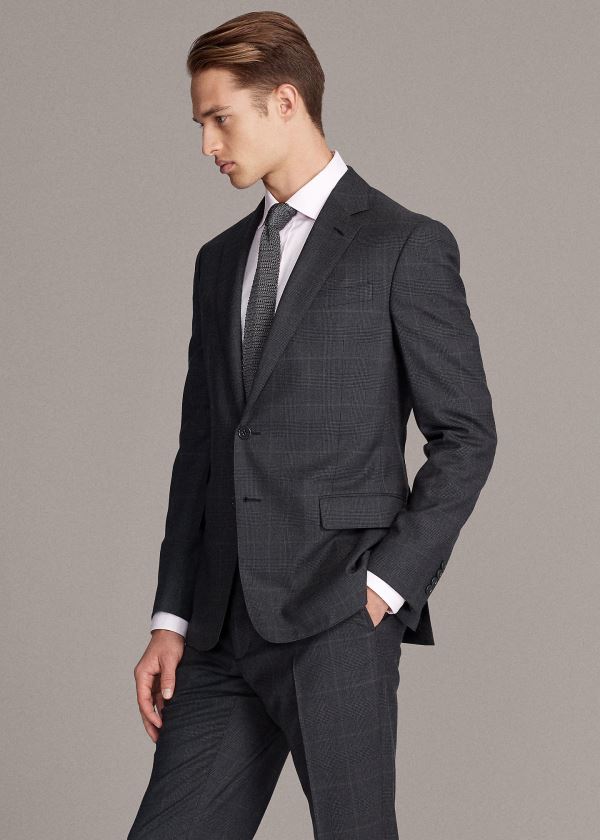 Ralph Lauren Kent Glen Plaid Twill Suit Tmavě Šedé | ZTsDdZYz