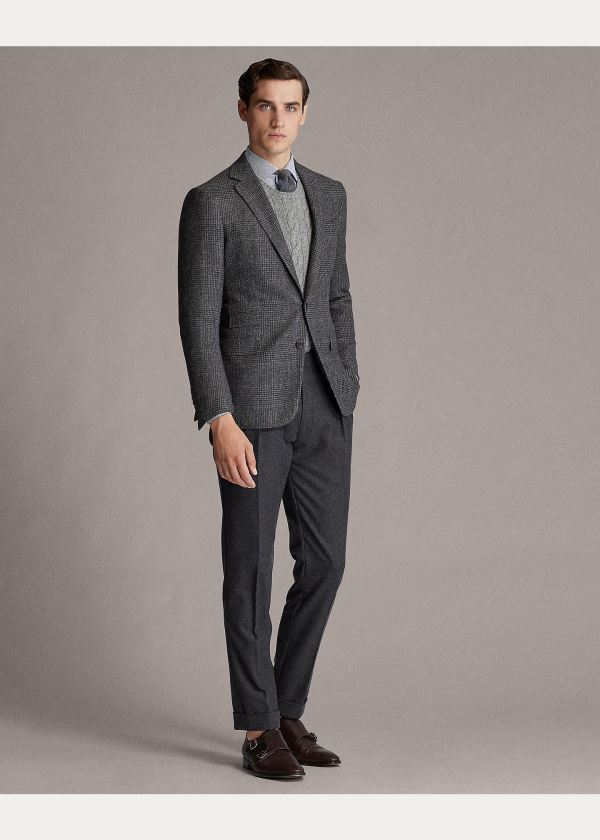 Ralph Lauren Kent Handmade Plaid Sportovní Coat Šedé | JLqpWEcC