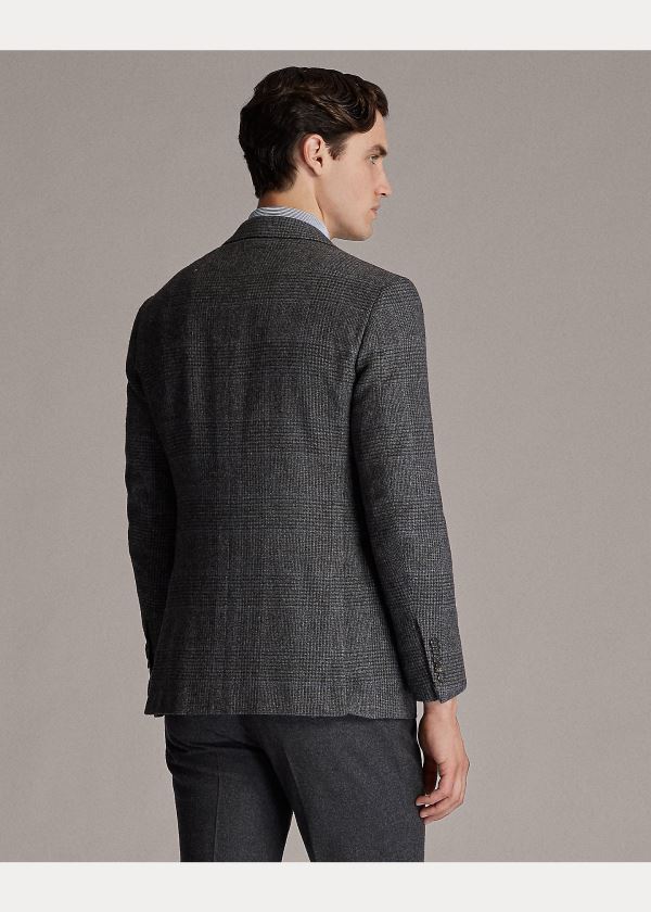 Ralph Lauren Kent Handmade Plaid Sportovní Coat Šedé | JLqpWEcC