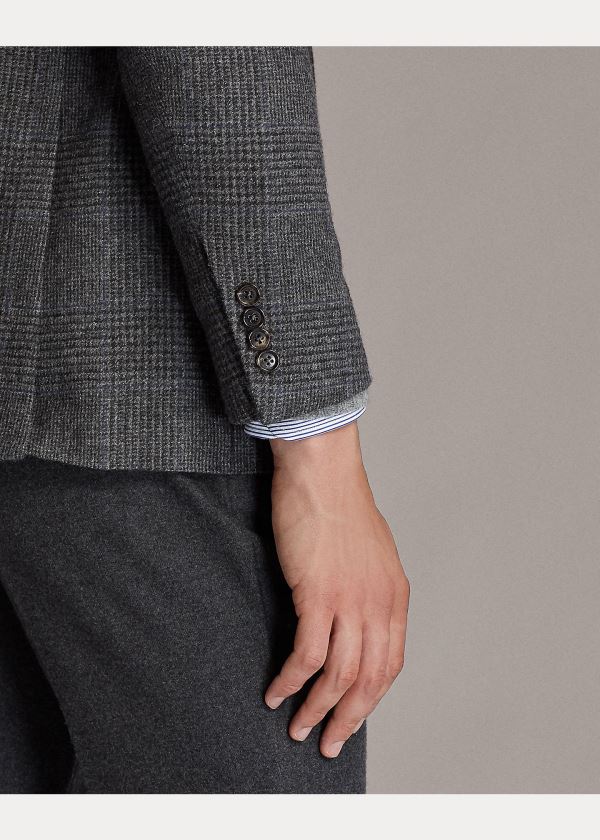 Ralph Lauren Kent Handmade Plaid Sportovní Coat Šedé | JLqpWEcC