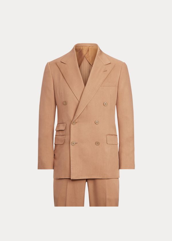 Ralph Lauren Kent Handmade Silk Suit Hnědé | f2JqTfJj