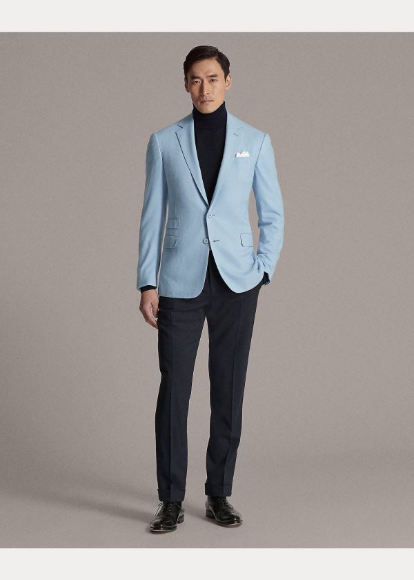 Ralph Lauren Kent Handmade Sportovní Coat Světle Blankyt | F0KLal0e