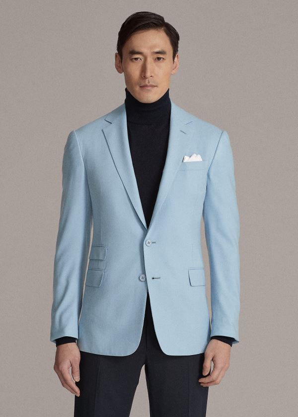 Ralph Lauren Kent Handmade Sportovní Coat Světle Blankyt | F0KLal0e