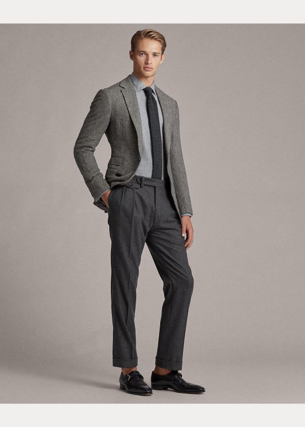 Ralph Lauren Kent Handmade Twill Sportovní Coat Světle Šedé | PW42l4wA
