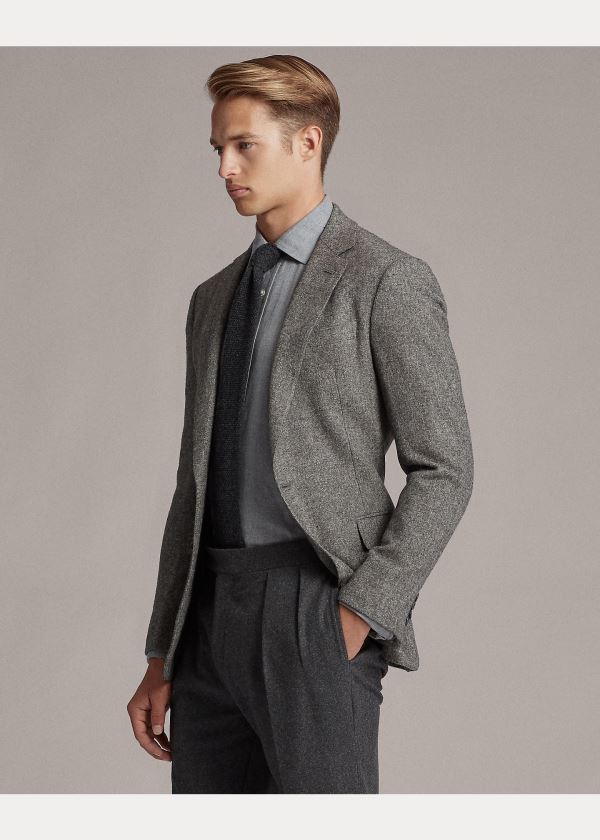 Ralph Lauren Kent Handmade Twill Sportovní Coat Světle Šedé | PW42l4wA