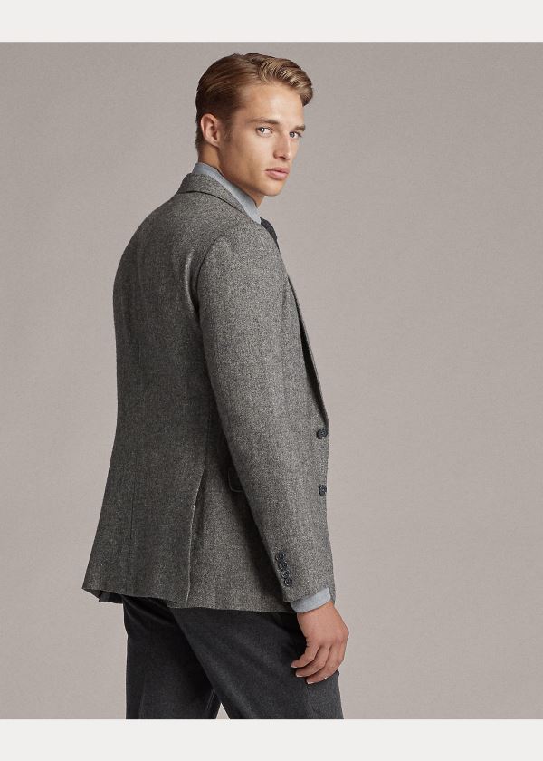 Ralph Lauren Kent Handmade Twill Sportovní Coat Světle Šedé | PW42l4wA