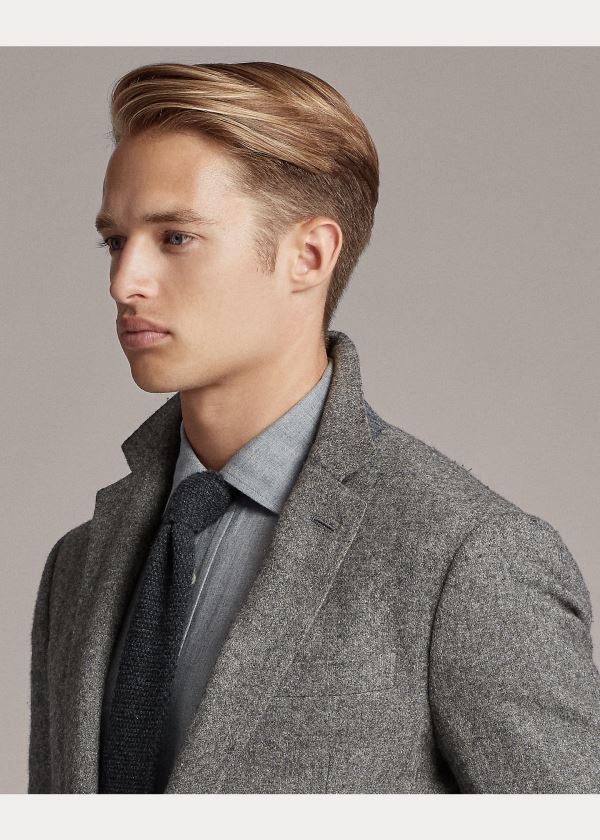 Ralph Lauren Kent Handmade Twill Sportovní Coat Světle Šedé | PW42l4wA