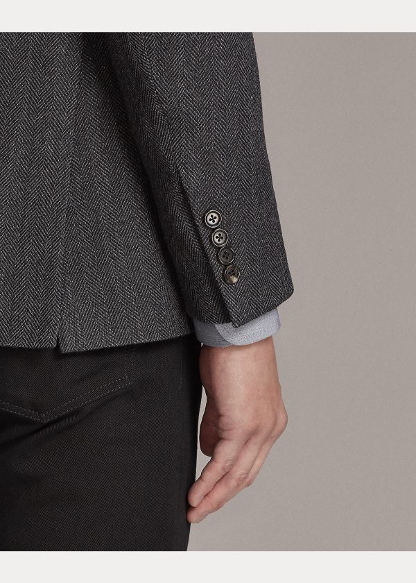 Ralph Lauren Kent Herringbone Sportovní Coat Černé Šedé | 8SjrIB8A