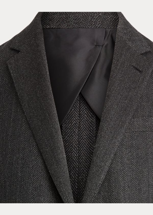 Ralph Lauren Kent Herringbone Sportovní Coat Černé Šedé | 8SjrIB8A
