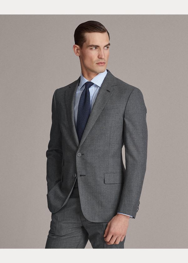 Ralph Lauren Kent Lehké Wool Suit Světle Šedé | S5Asjhoo