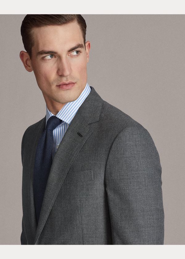 Ralph Lauren Kent Lehké Wool Suit Světle Šedé | S5Asjhoo