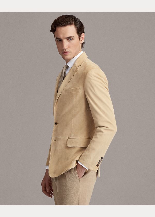 Ralph Lauren Kent Semišové Sportovní Coat Světle Hnědé | 5yASYYV1