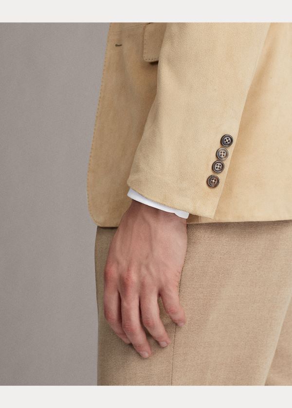 Ralph Lauren Kent Semišové Sportovní Coat Světle Hnědé | 5yASYYV1