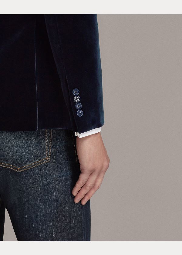 Ralph Lauren Kent Velvet Dinner Jacket Tmavě Tmavě Blankyt | 0qLnJjIy