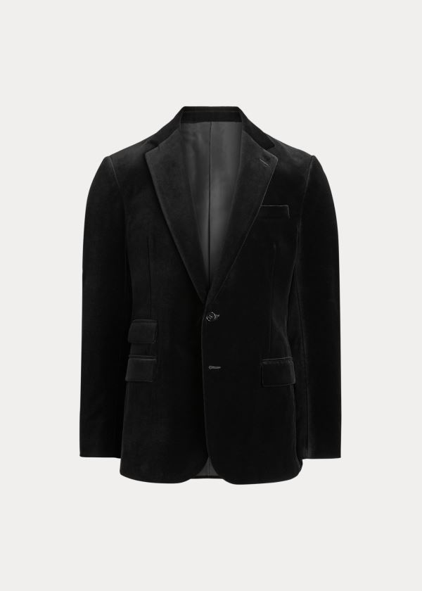 Ralph Lauren Kent Velvet Dinner Jacket Černé | tY154CDw