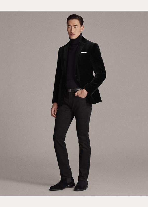 Ralph Lauren Kent Velvet Dinner Jacket Černé | tY154CDw