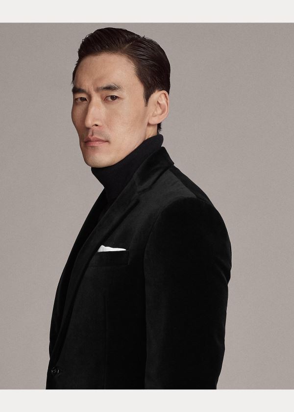 Ralph Lauren Kent Velvet Dinner Jacket Černé | tY154CDw