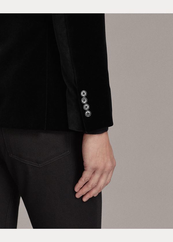 Ralph Lauren Kent Velvet Dinner Jacket Černé | tY154CDw
