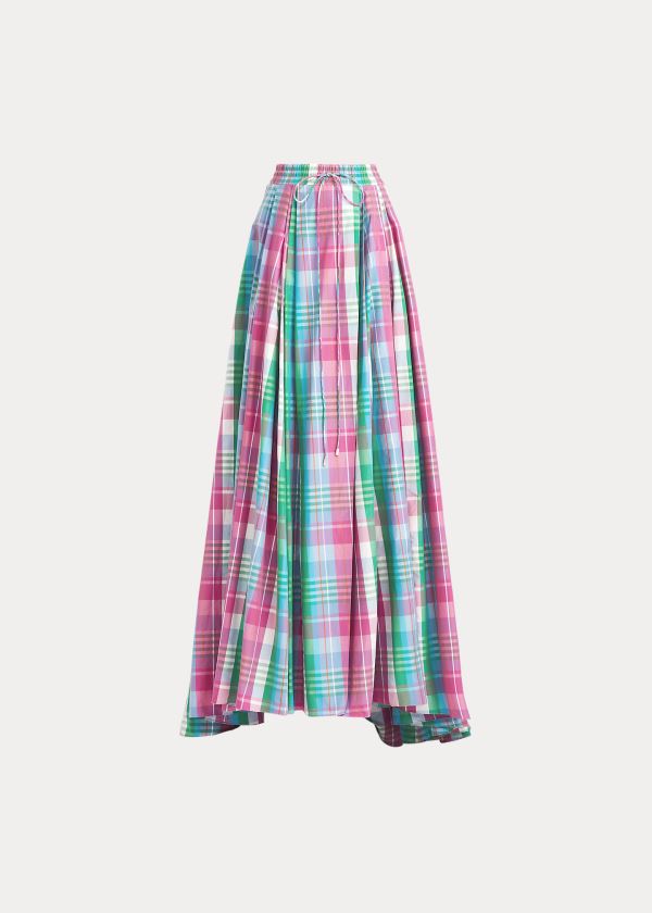 Ralph Lauren Kimberley Madras Skirt Růžové Zelene Viacfarebný | wj1wZuEu