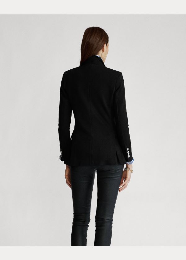Ralph Lauren Knit Bavlněné Blazer Černé | 7ztXsa40