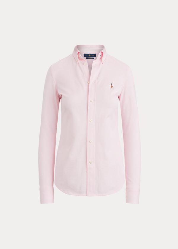 Ralph Lauren Knit Bavlněné Oxford Shirt Růžové | 6Jdzm7Z4
