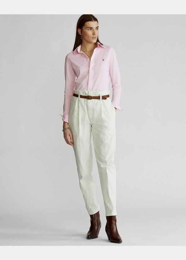 Ralph Lauren Knit Bavlněné Oxford Shirt Růžové | 6Jdzm7Z4