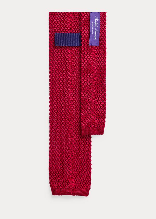 Ralph Lauren Knit Mulberry Silk Tie Červené | M2QLdb2s