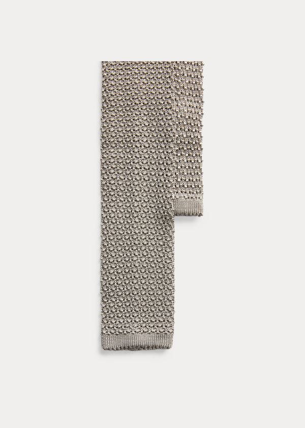 Ralph Lauren Knit Silk Tie Stříbrné | 1yic4Opi
