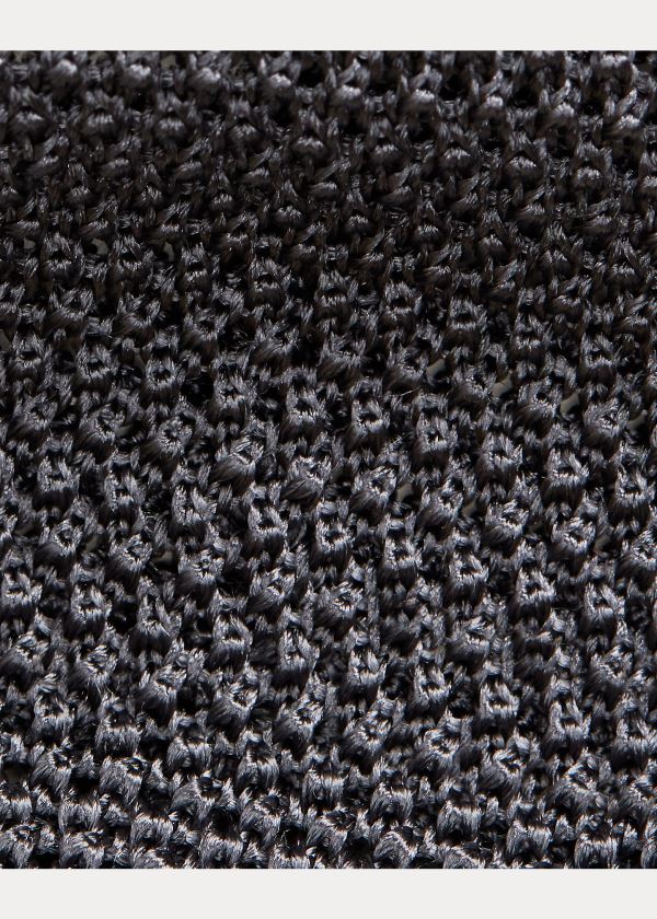 Ralph Lauren Knit Silk Tie Tmavě Šedé | HAaT8aiK