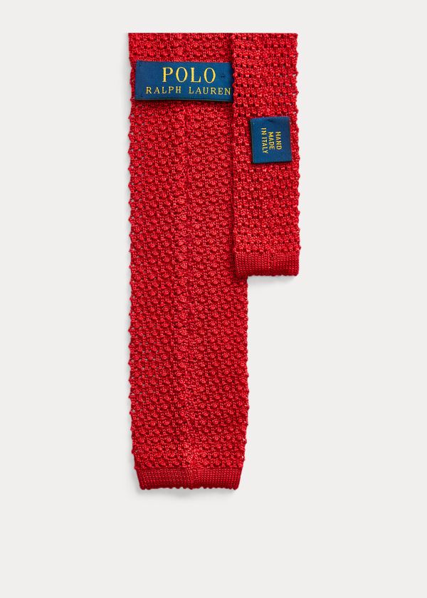 Ralph Lauren Knit Silk Tie Červené | DoihpZ4X