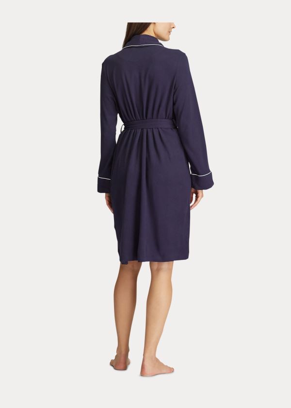 Ralph Lauren Krátké Shawl-Collar Robe Tmavě Blankyt | HoaHII68
