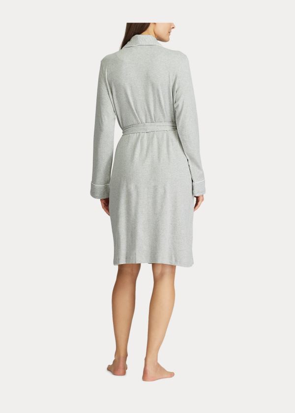 Ralph Lauren Krátké Shawl-Collar Robe Šedé | OZch58IC