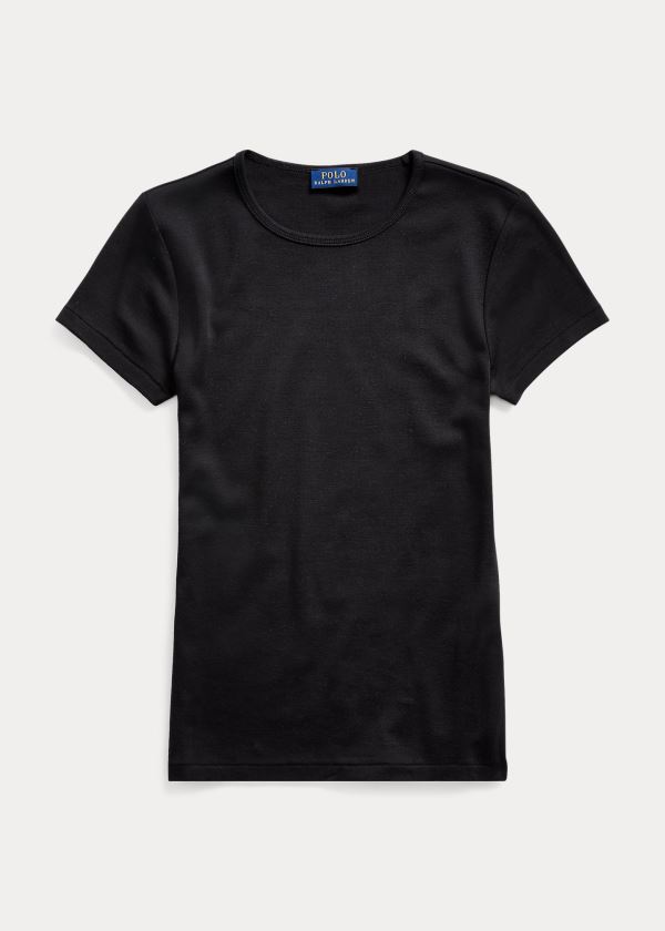 Ralph Lauren Krátké-Sleeve Crewneck T-Shirt Černé | KzxOnHSr