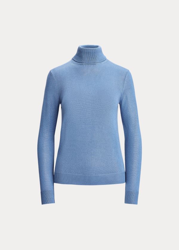 Ralph Lauren Lacquered Turtleneck Svetrové Blankyt | d7JvBj21