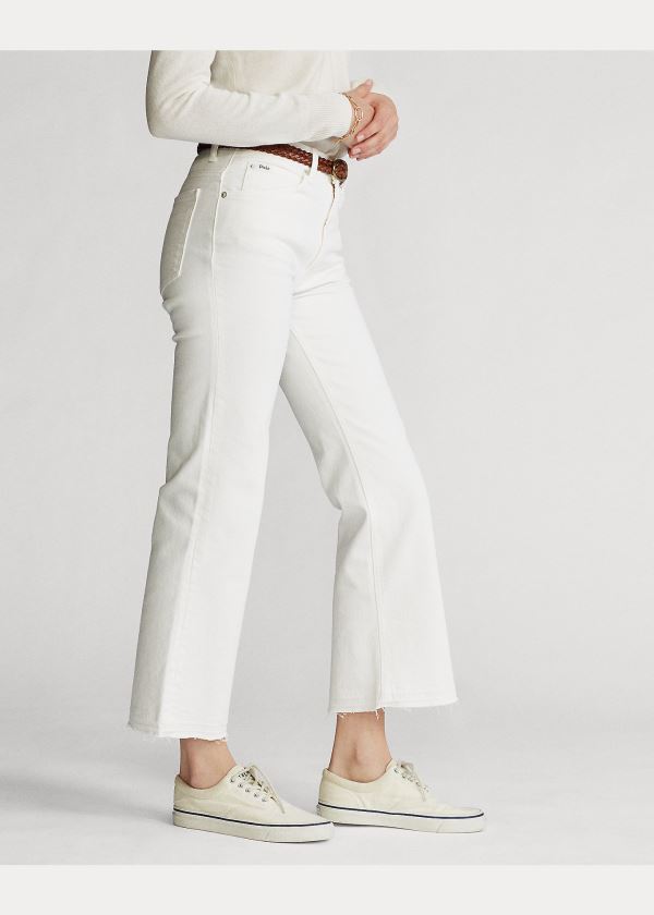 Ralph Lauren Laight Cropped Flare Bílé | ZxkPebL6
