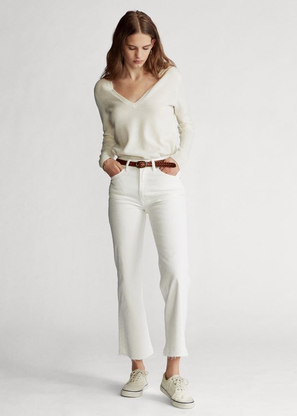 Ralph Lauren Laight Cropped Flare Bílé | ZxkPebL6