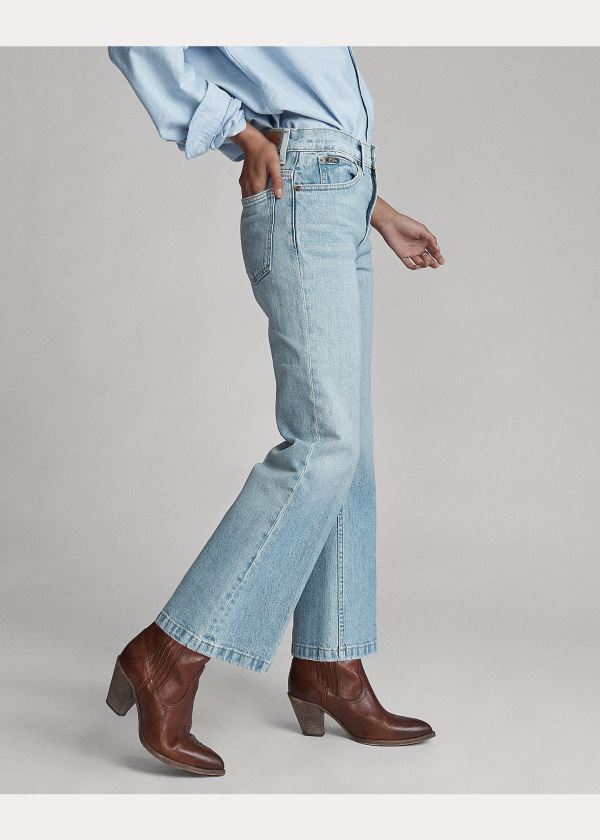 Ralph Lauren Laight Cropped Flare Světle Indigo | KPUbQToP