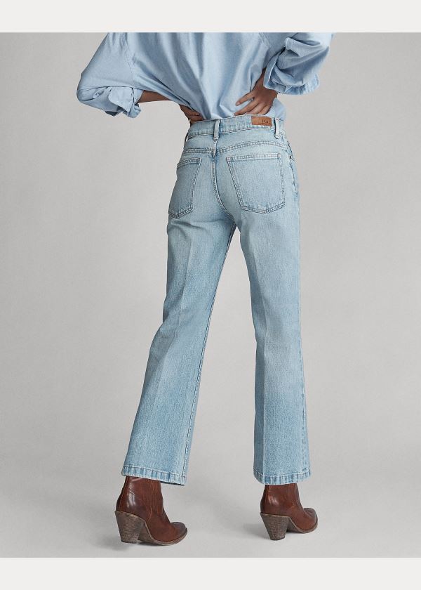 Ralph Lauren Laight Cropped Flare Světle Indigo | KPUbQToP