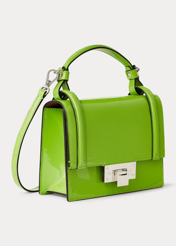 Ralph Lauren Lakovaná Mini Hinge-Lock Bag Zelene | t2jpCTQV