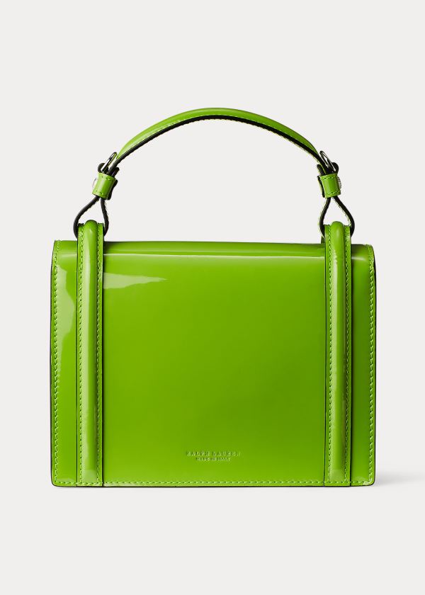 Ralph Lauren Lakovaná Mini Hinge-Lock Bag Zelene | t2jpCTQV
