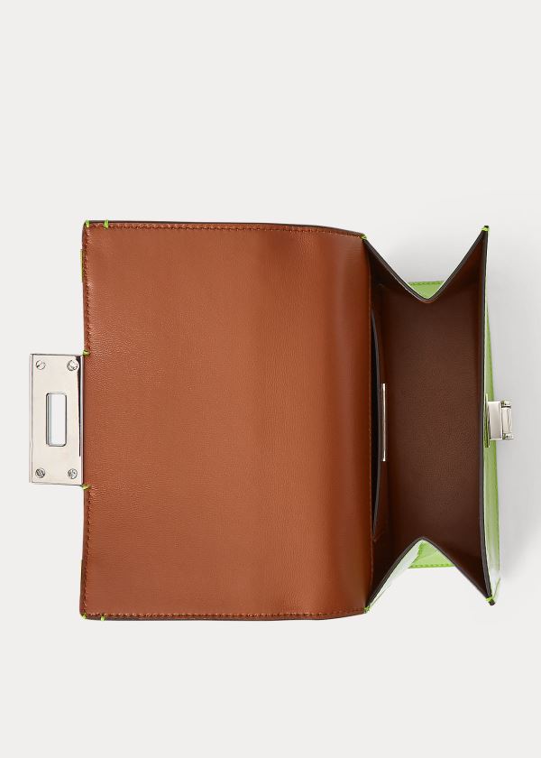 Ralph Lauren Lakovaná Mini Hinge-Lock Bag Zelene | t2jpCTQV