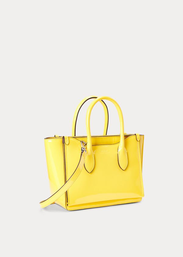 Ralph Lauren Lakovaná Mini Sloane Satchel Žluté | 0RCFSW9R